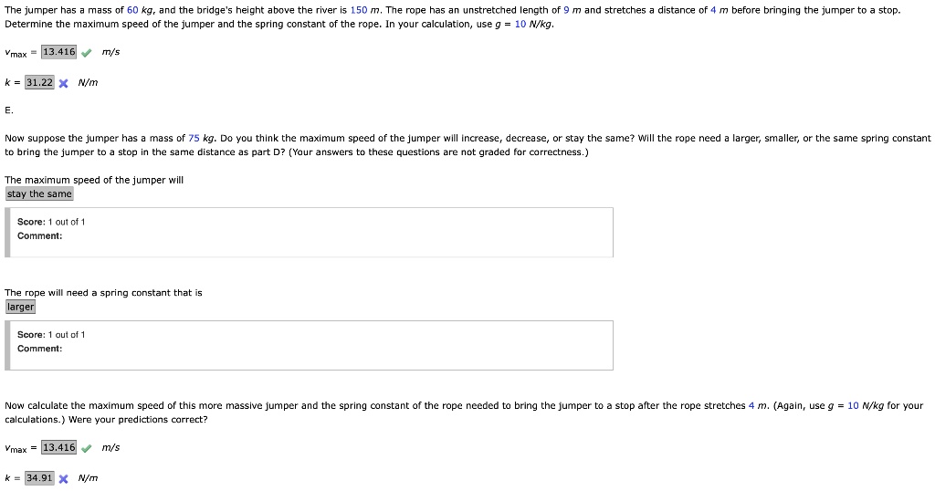 Amazon Rope Distance Question SOLVED: The jumper Massz 60 k9_ and the bridge