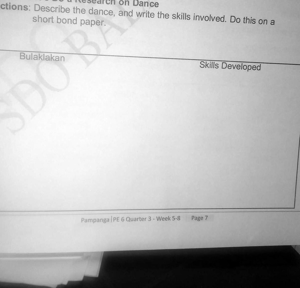 SOLVED Please answer correctly. Coach on Dance Short Bond Paper