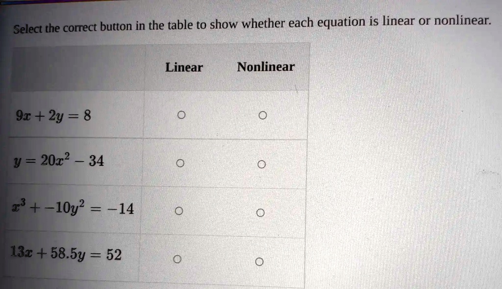 select-all-of-the-equations-that-represent-a-nonlinear-function-o-y