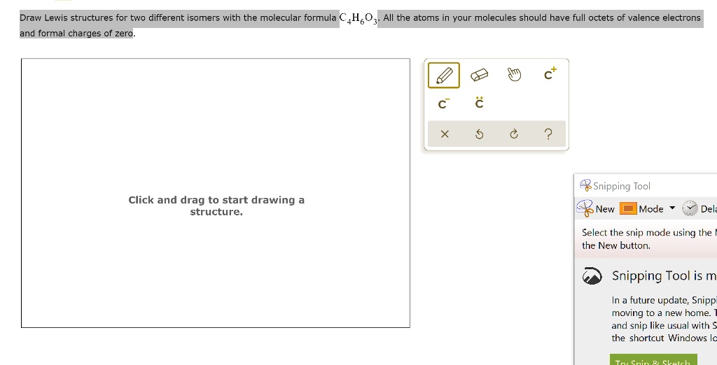 SOLVED: Draw Lewis structures for two different isomers with the ...