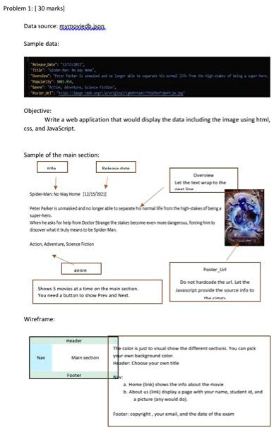 SOLVED: Title: Web Application for Displaying Data with HTML, CSS, and ...