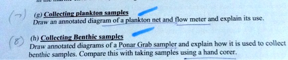 SOLVED: (g) Collecting plankton samples: Annotated diagram of a ...