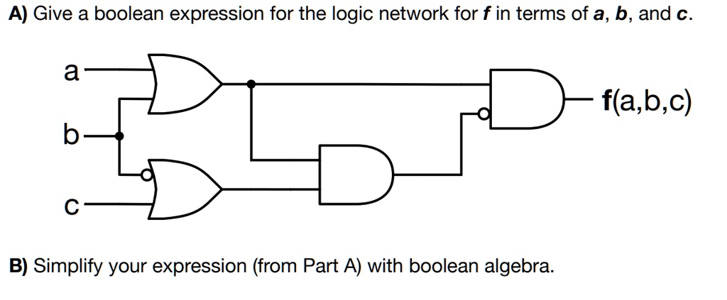 SOLVED: Text: F(a, B, C) B) Simplify Your Expression (from Part A) With ...