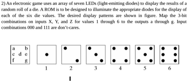 SOLVED: An electronic game uses an array of seven LEDs (light-emitting ...