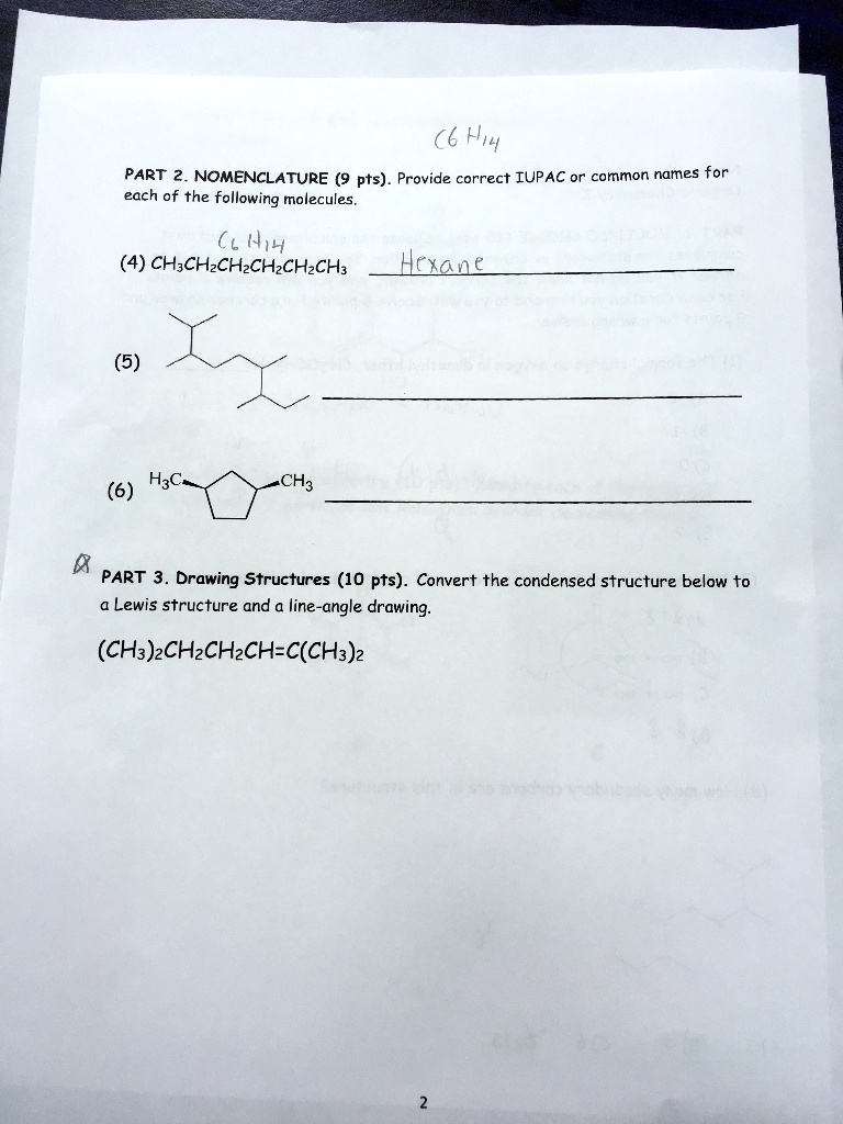 Ch3ch2ch2ch2ch3 draw a lewis structure deals for each molecule name it