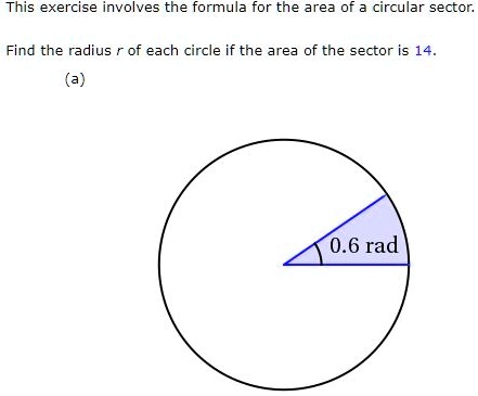 SOLVED: This exercise involves the formula for the area of circular ...