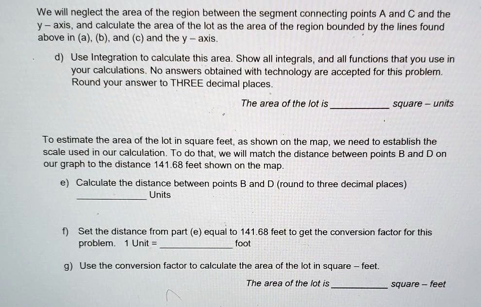 SOLVED: We will neglect the area of the region between the segment ...