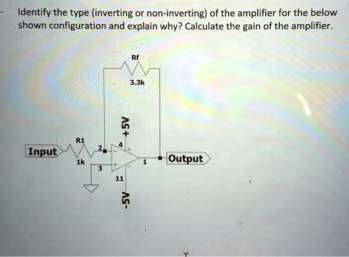 - Identify the type (inverting or non-inverting) of the amplifier for ...