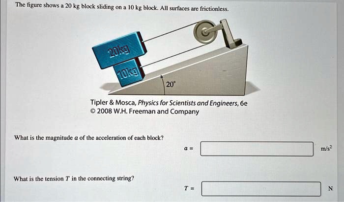 SOLVED: Texts: Need help solving both parts The figure shows a 20 kg ...