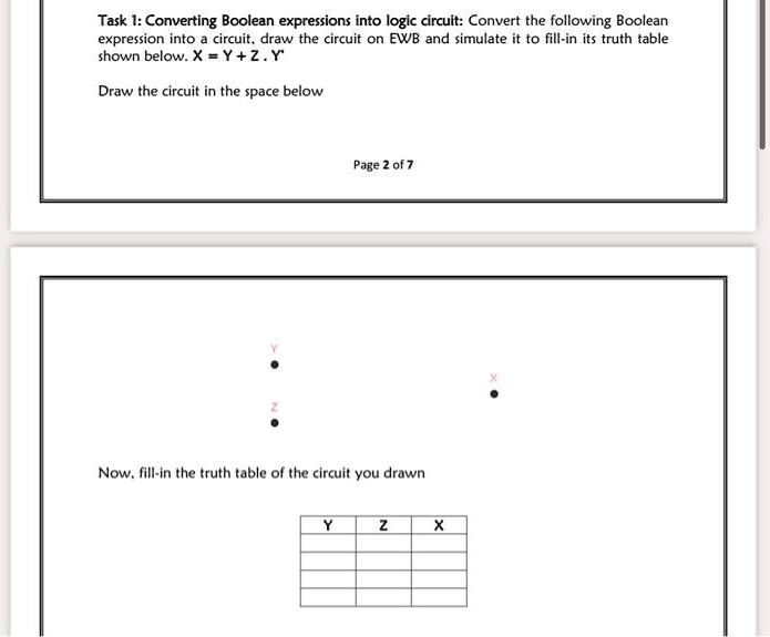 VIDEO solution: Task I: Converting Boolean expressions into logic ...