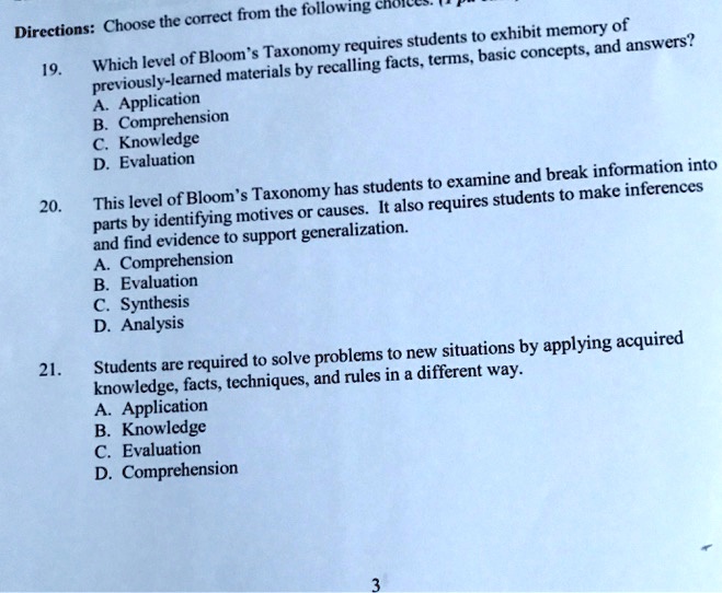 SOLVED Directions Choose the correct form from the following options