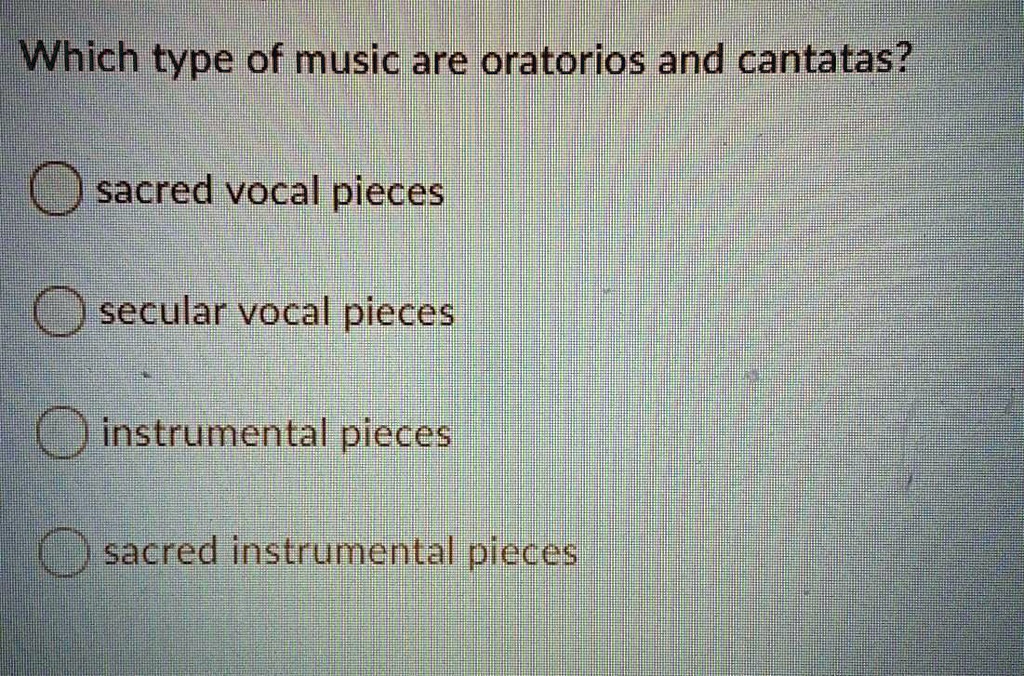 Types of on sale vocal music