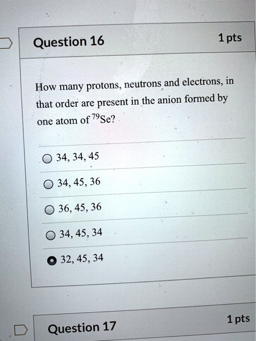 SOLVED How many protons, neutrons, and electrons; in that order, are