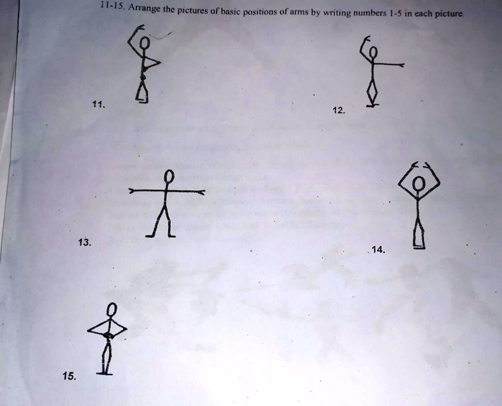 11 15 arrange the pictures of basic positions of arms by writing ...