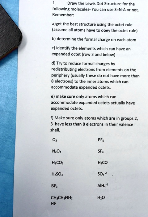 [GET ANSWER] 1. Draw the Lewis Dot Structure for the following ...