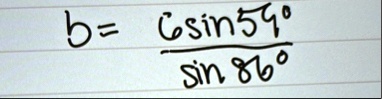 b6sin54deg sin86deg 97206