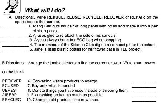 SOLVED: Help please Please Please What will I do? Directions: Write ...