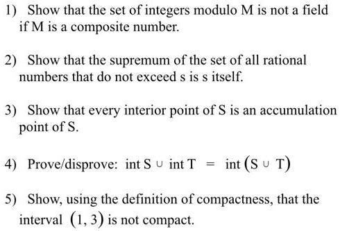 1 show that the set of integers modulo m is not a field ifm...