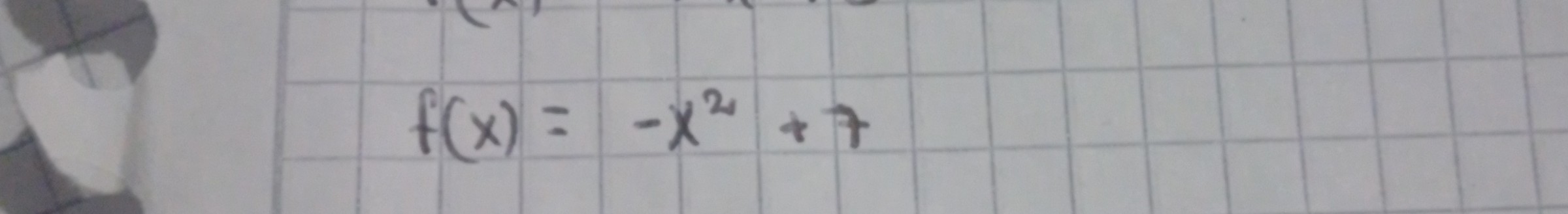f(x)=-x^2+7
