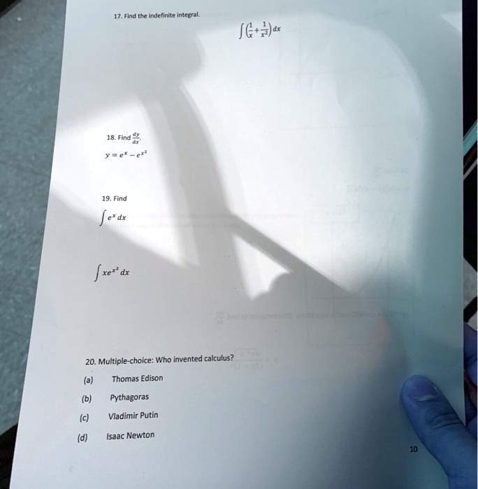 Integrals Inventor 17. Find the indefinite integral. ∫ (x + (1)/(x)) dx 18. Find (dy)/(dx ...