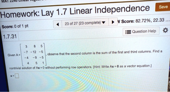 Prove linear independence image