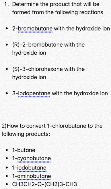 3 iodopentane and hydroxide ion