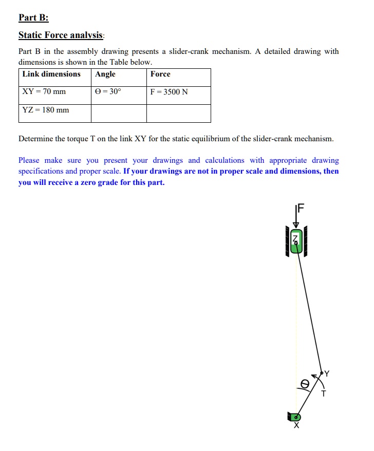 Static Force Analysis Examples SOLVED: PartB Static Force analysis: Part B in the assembly drawing ...