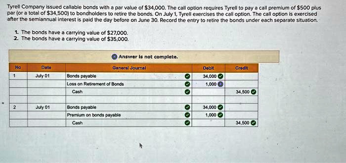 [GET ANSWER] texts tyrell company issued callable bonds with a par ...