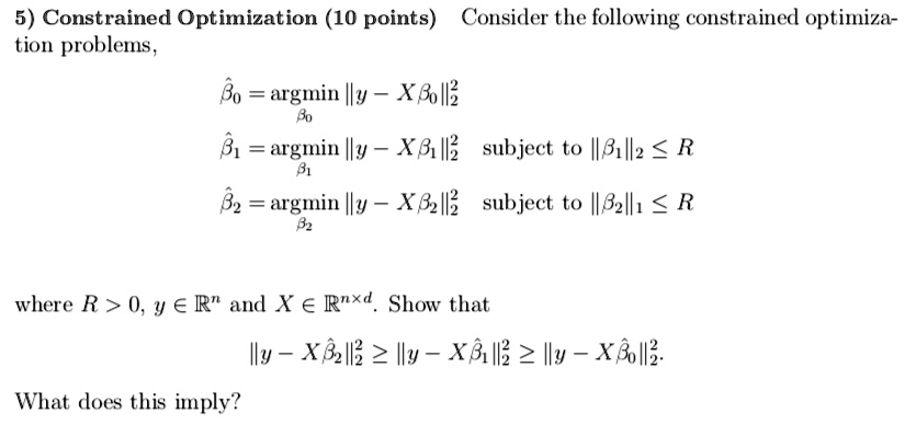 VIDEO solution: 5) Constrained Optimization (10 points) Consider the ...