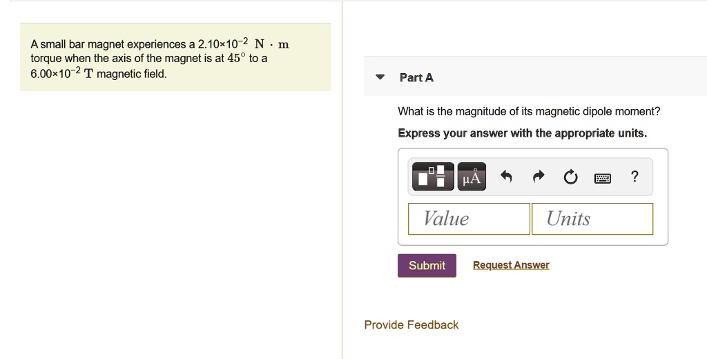 SOLVED A small bar experiences a 2.10*10^2 N torque when the