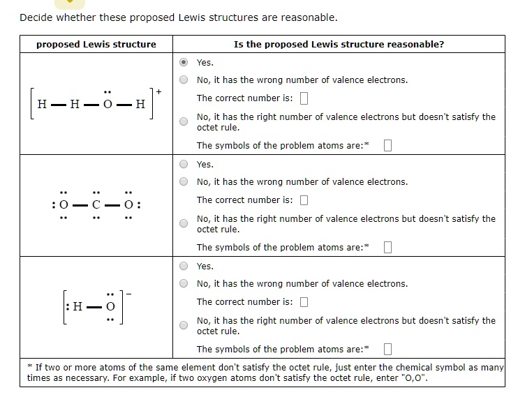 Solved Decide Whether These Proposed Lewis Structures Are Reasonable Proposed Lewis Structure 9473