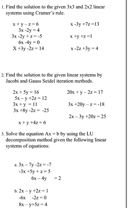 3 7 Solving Systems Of Equations Using Cramer s Rule Answers 