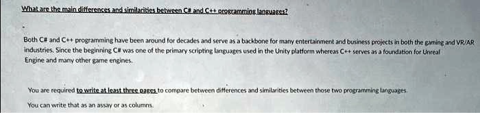 SOLVED: Texts: What are the main differences and similarities between ...