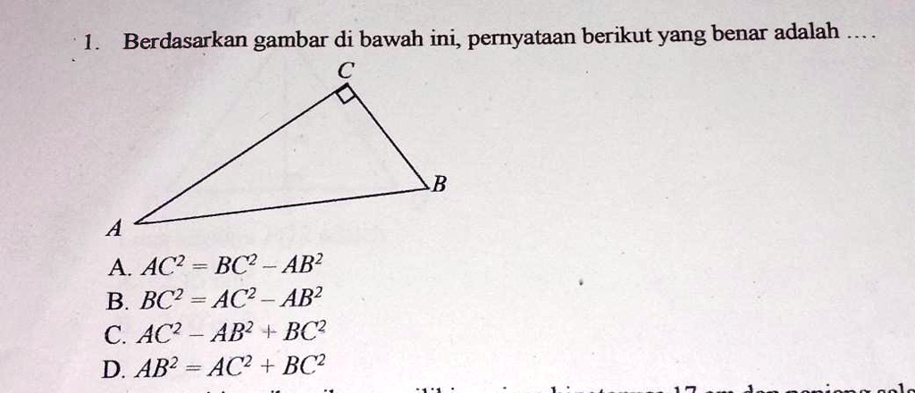 SOLVED: Mencari Pernyataan Yang Benar Berdasarkan Gambar Di Bawah Ini ...