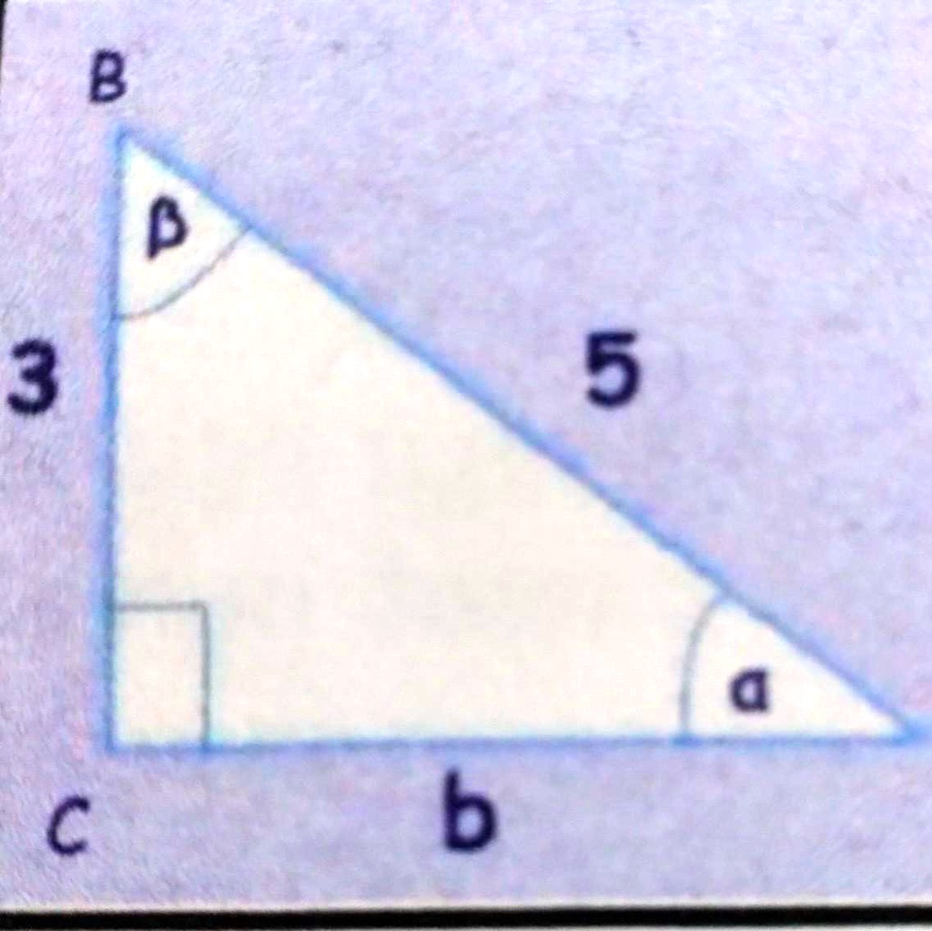 SOLVED: Dado El Siguiente Triángulo Rectángulo Determine El Valor Del ...