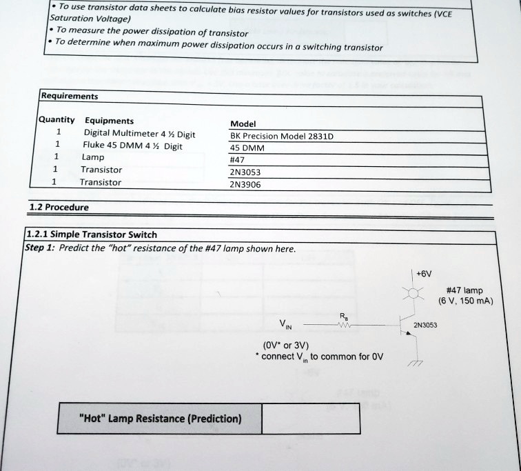 SOLVED To use transistor data sheets to calculate bias resistor values