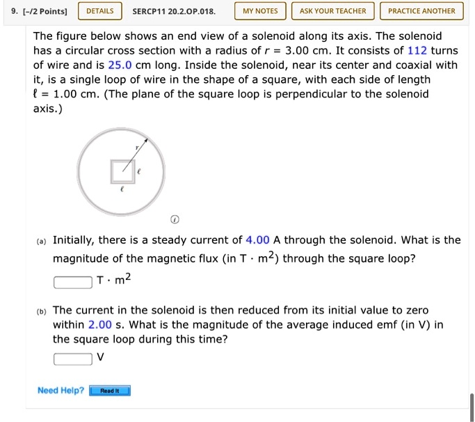 SOLVED[/2 Points] DETAILS SERCP11 20.2.0P.018. MY NOTES ASK YOUR