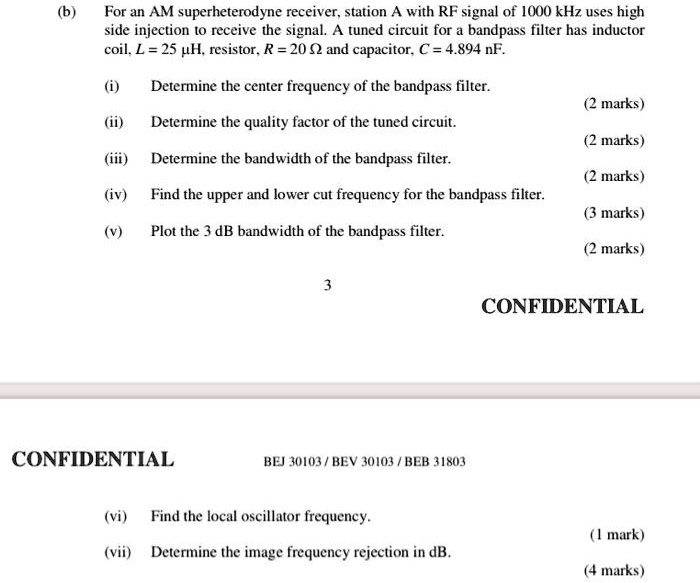 (b) For an AM superheterodyne receiver, station A with RF signal of ...