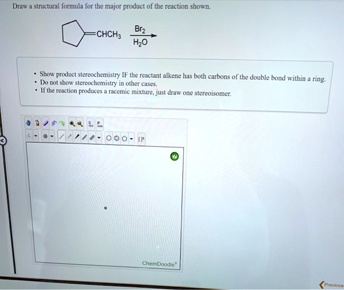 SOLVED: Draw structural formula for the major product of the reaction ...