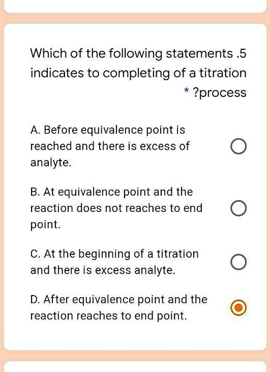 SOLVEDWhich of the following statements .5 indicates to completing of