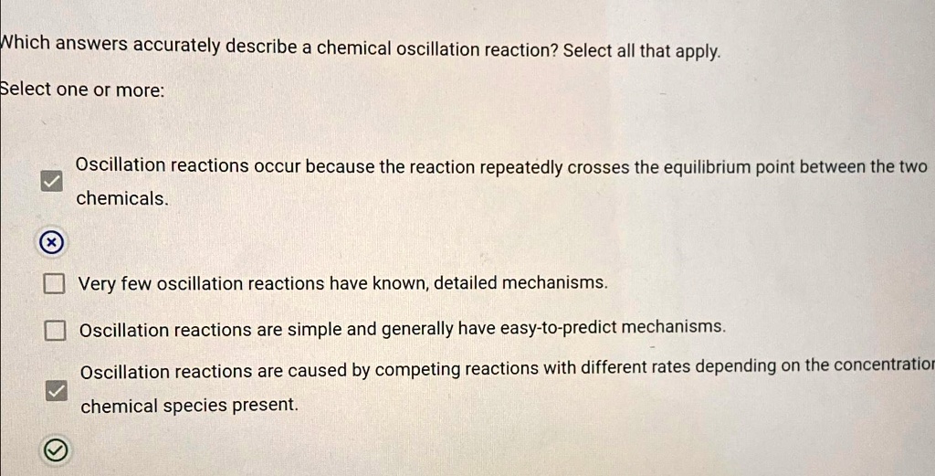 VIDEO solution Which answers accurately describe a chemical