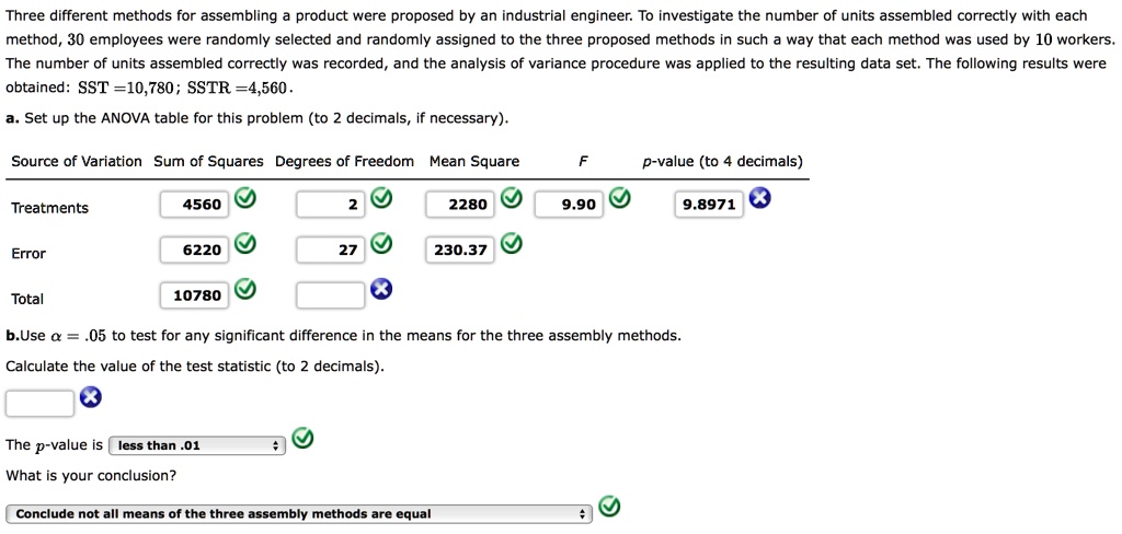 SOLVED: Three Different Methods For Assembling Product Were Proposed By ...