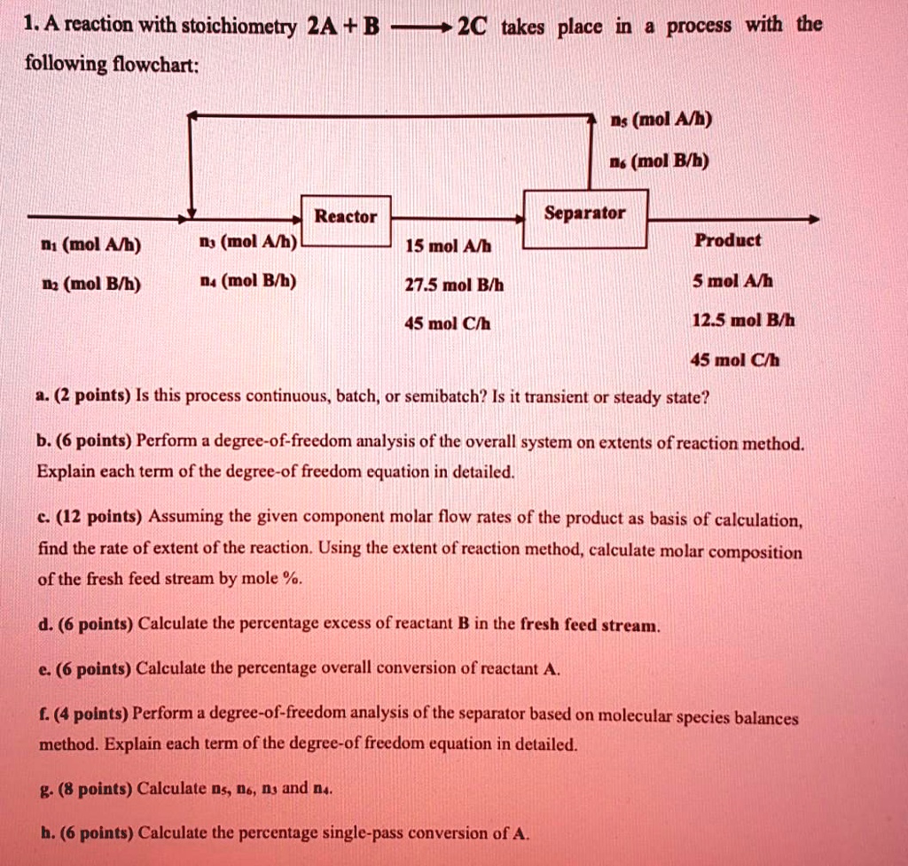 VIDEO solution: A reaction with stoichiometry 2A + B -> 2C takes place ...