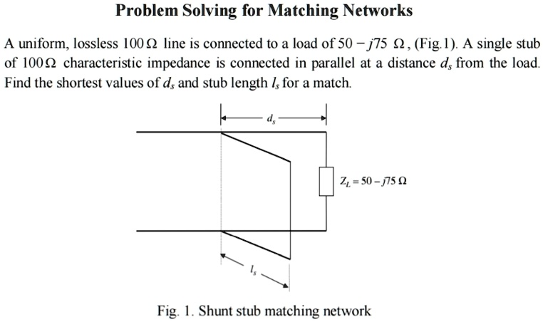 problem solving for matching networks a uniform lossless 100 omega line ...