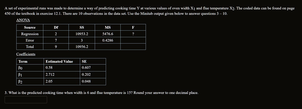 predicting cooking times