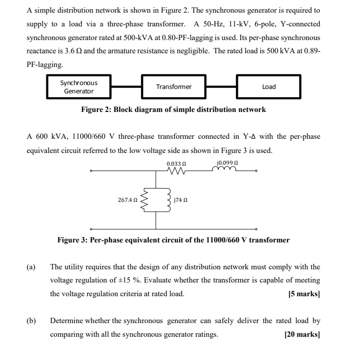 SOLVED: A simple distribution network is shown in Figure 2. The ...