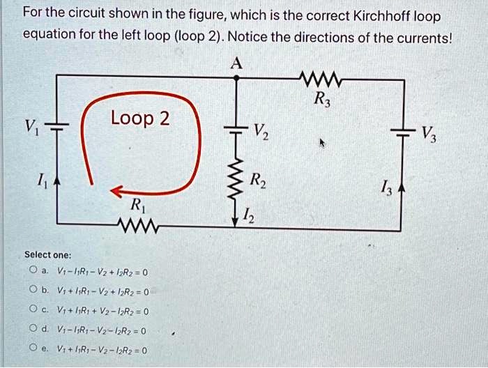 SOLVED: For the circuit shown in the figure, which is the correct ...