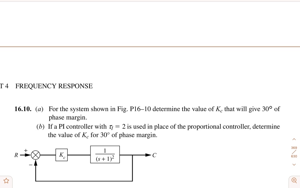 SOLVED: Text: T 4 FREQUENCY RESPONSE 16.10. (a) For The System Shown In ...