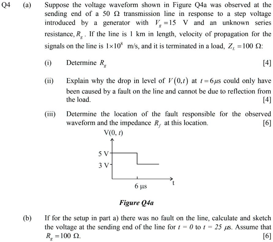 SOLVED: Text: Q4 (a) Suppose the voltage waveform shown in Figure Q4a ...