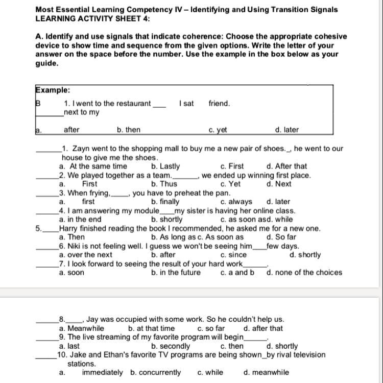 Solved help me please thank you most essential learning competency